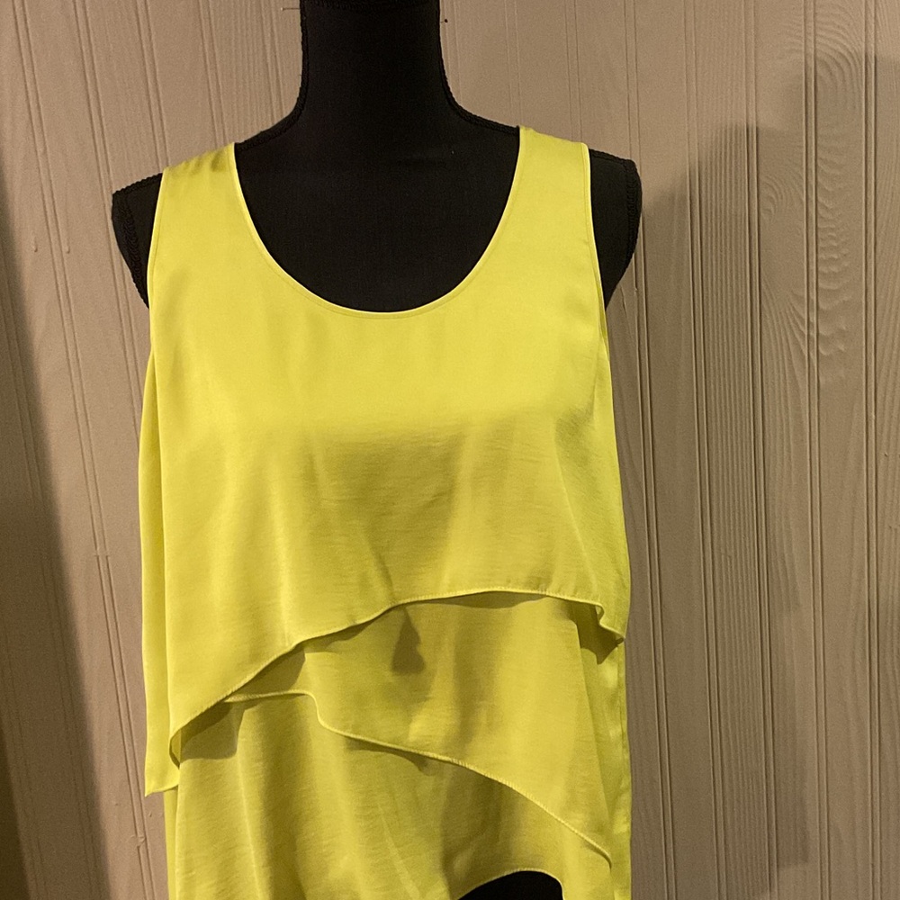 BCBGMaxAzria Yellow Layered Top